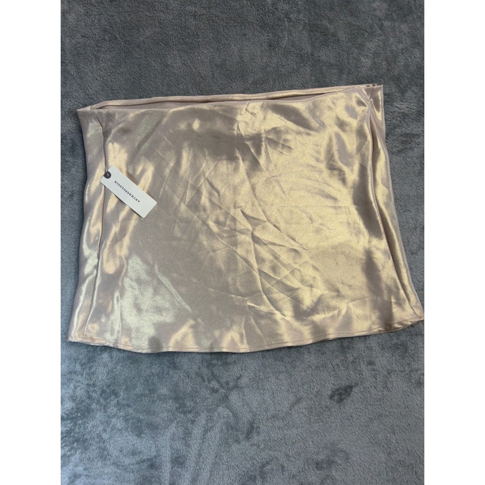 Anthropologie satin top champagne silk minimalist chic NWT - Picture 3 of 7